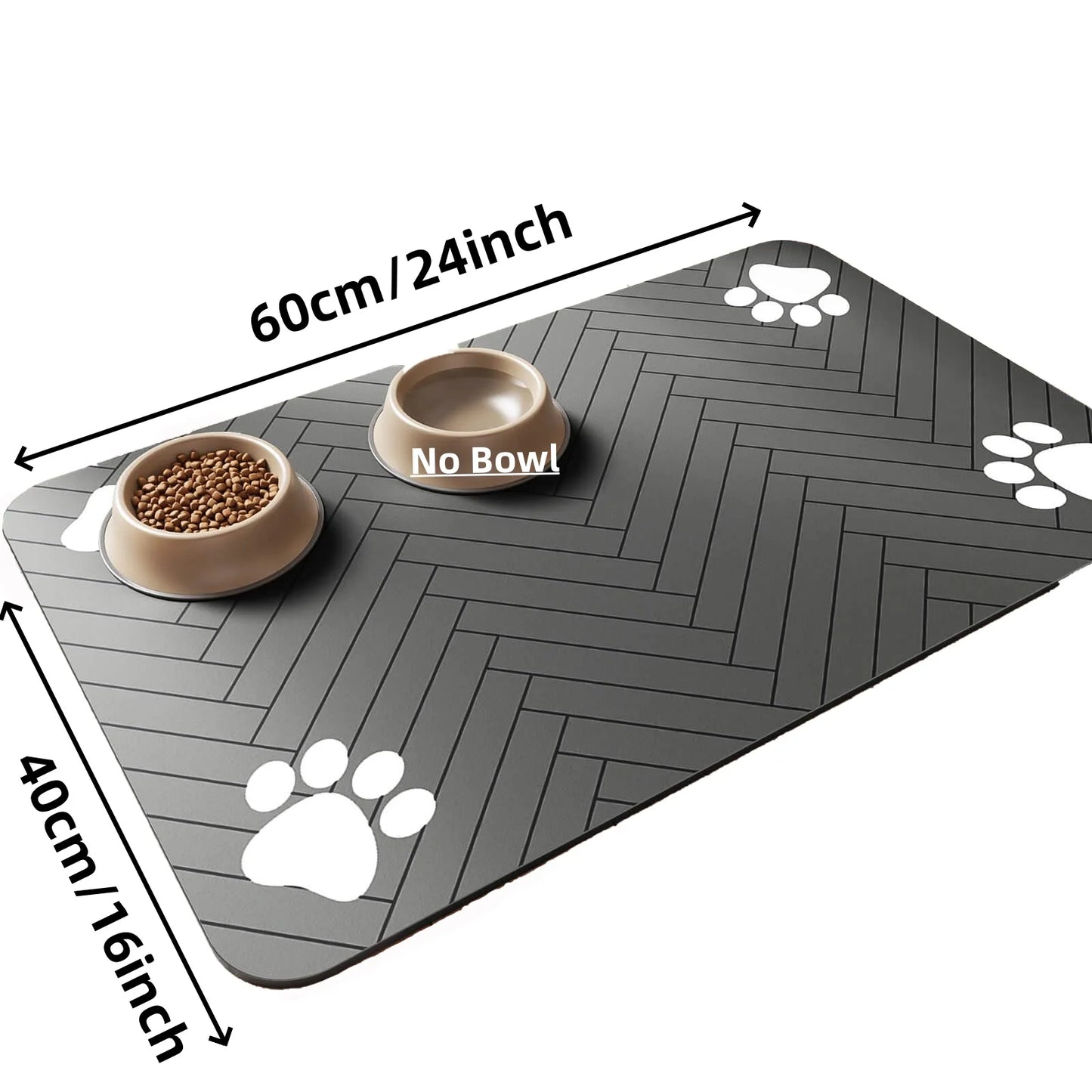 Pet Feeding Mat – Absorbent, Quick-Dry Mat with Waterproof Backing for Dog & Cat Bowls