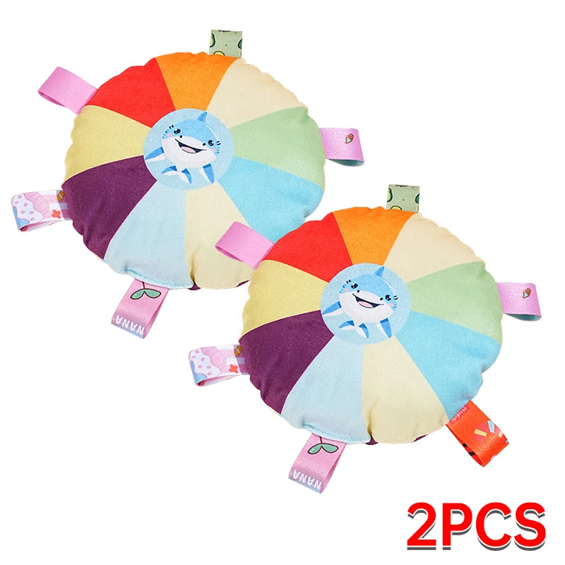 Rainbow Plush Flying Saucer Dog Toy