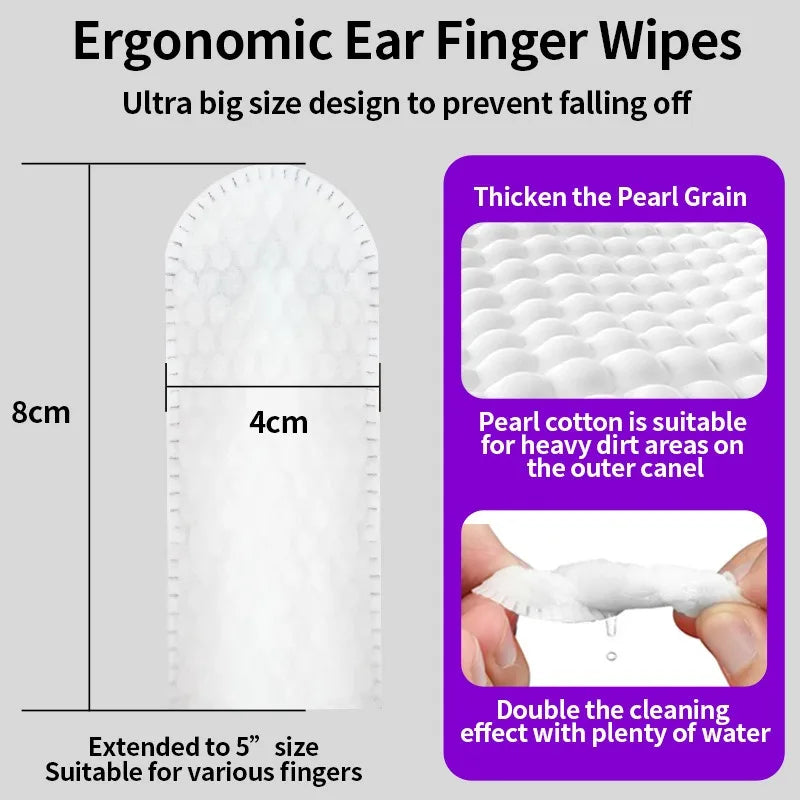 Pet Ear Cleaning Wipes – Fingertip Care for Cats & Dogs, Removes Mites & Debris 50pcs/can