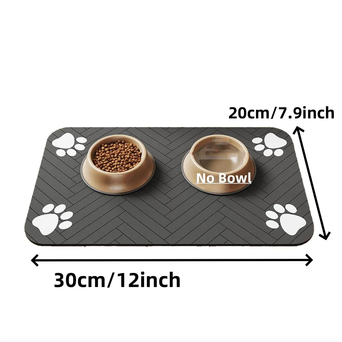 Pet Feeding Mat – Absorbent, Quick-Dry Mat with Waterproof Backing for Dog & Cat Bowls