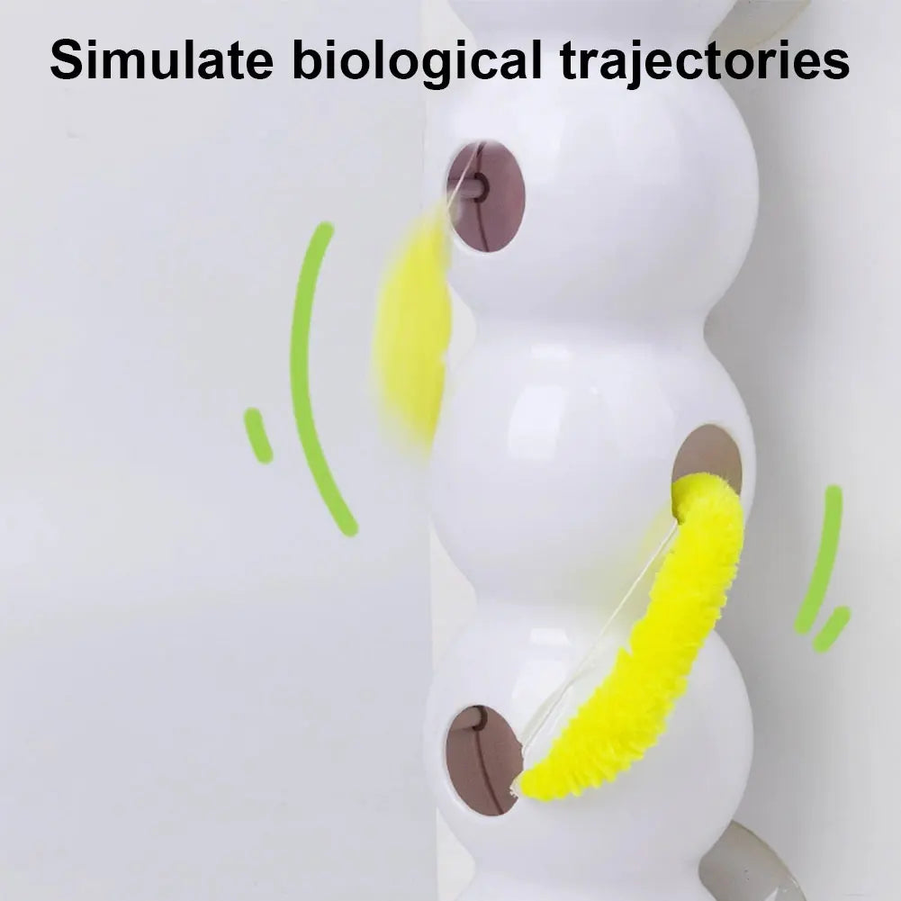 Smart Motion-Activated Cat Toy – Wack-a-Worm with Moving Tail, Pops Out to Tease Your Cat Automatically