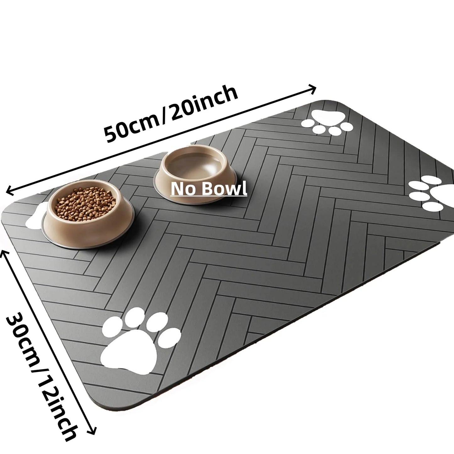 Pet Feeding Mat – Absorbent, Quick-Dry Mat with Waterproof Backing for Dog & Cat Bowls