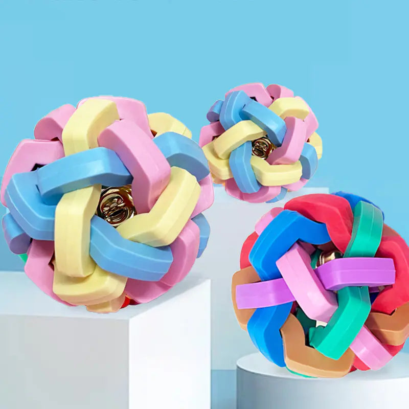 Colorful Bite Resistant Bell Ball Toy