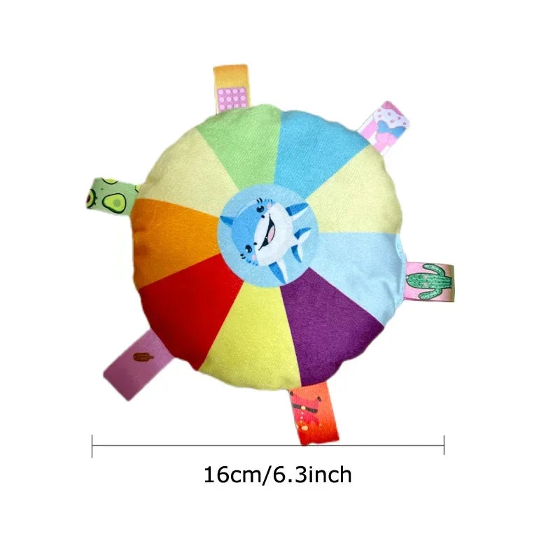Rainbow Plush Flying Saucer Dog Toy