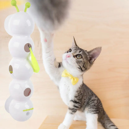 Smart Motion-Activated Cat Toy – Wack-a-Worm with Moving Tail, Pops Out to Tease Your Cat Automatically