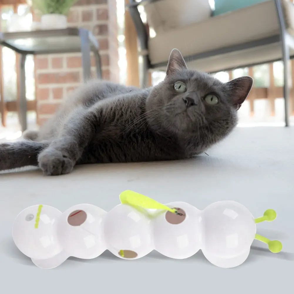 Smart Motion-Activated Cat Toy – Wack-a-Worm with Moving Tail, Pops Out to Tease Your Cat Automatically