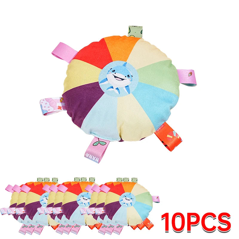 Rainbow Plush Flying Saucer Dog Toy