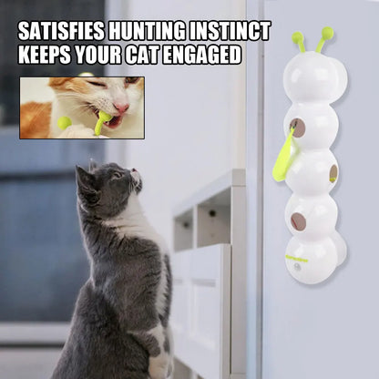 Smart Motion-Activated Cat Toy – Wack-a-Worm with Moving Tail, Pops Out to Tease Your Cat Automatically