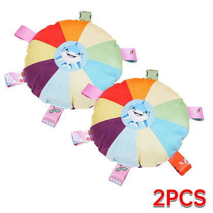 Rainbow Plush Flying Saucer Dog Toy