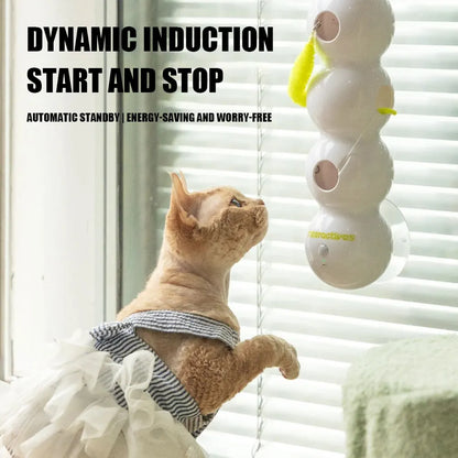 Smart Motion-Activated Cat Toy – Wack-a-Worm with Moving Tail, Pops Out to Tease Your Cat Automatically