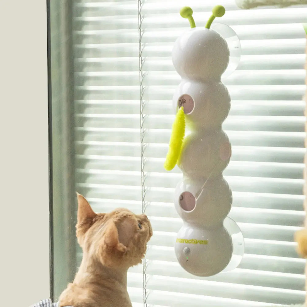 Smart Motion-Activated Cat Toy – Wack-a-Worm with Moving Tail, Pops Out to Tease Your Cat Automatically