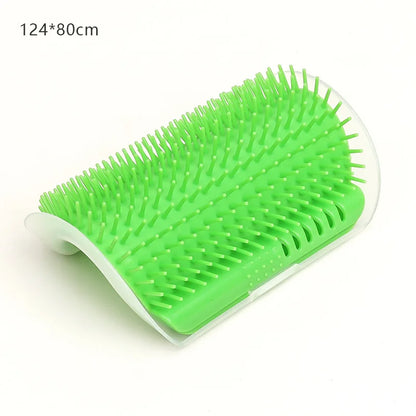 Cat Massage & Grooming Brush – Wall-Mounted Self-Cleaning Comb