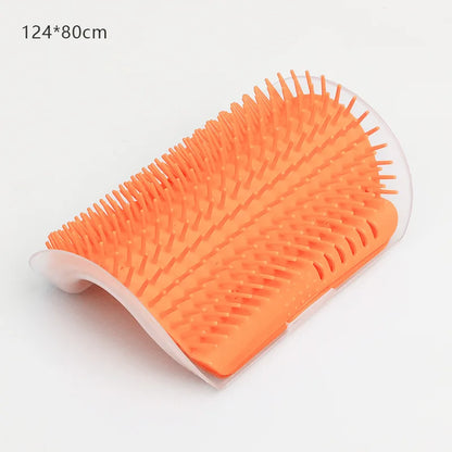 Cat Massage & Grooming Brush – Wall-Mounted Self-Cleaning Comb