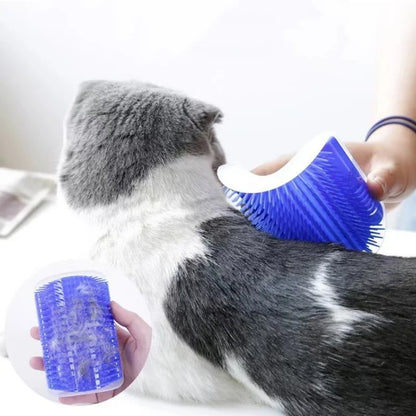 Cat Massage & Grooming Brush – Wall-Mounted Self-Cleaning Comb
