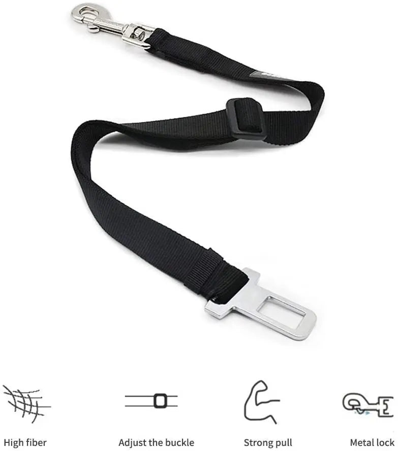 Adjustable Pet Car Seat Belt – Safety Harness Clip