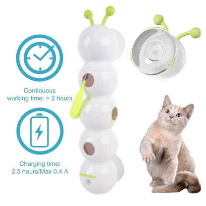 Smart Motion-Activated Cat Toy – Wack-a-Worm with Moving Tail, Pops Out to Tease Your Cat Automatically