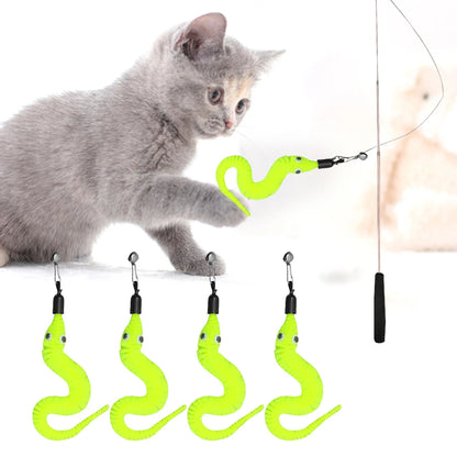 Smart Motion-Activated Cat Toy – Wack-a-Worm with Moving Tail, Pops Out to Tease Your Cat Automatically