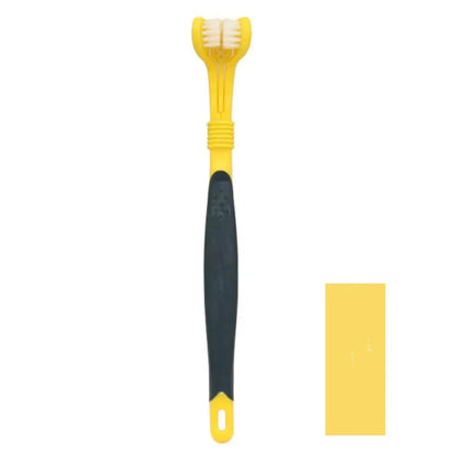 3-Sided Pet Toothbrush – Plastic Dental Brush for Dogs & Cats, Removes Bad Breath, Tartar & Cleans Teeth