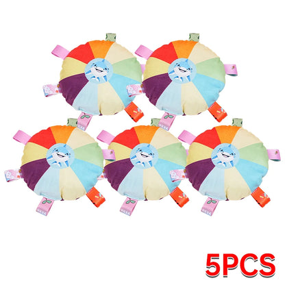 Rainbow Plush Flying Saucer Dog Toy