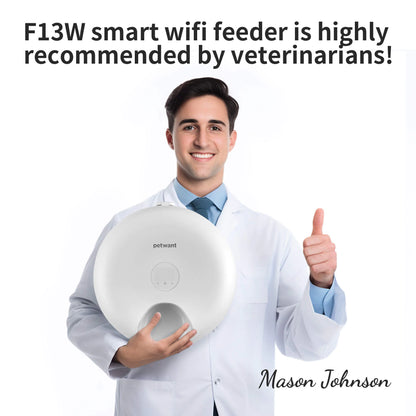Smart WiFi 6-Meal Automatic Cat & Dog Feeder with App Control and Ice Packs